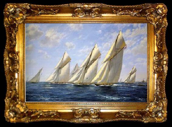framed  unknow artist Seascape, boats, ships and warships. 04, ta009-2